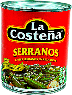 CHILES SERRANOS  800GR COSTENA