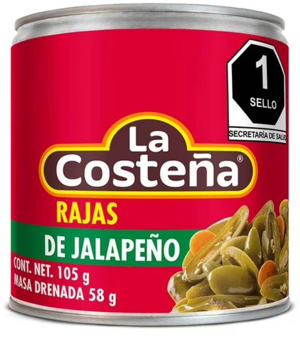 CHILES RAJAS  105GR COSTENA
