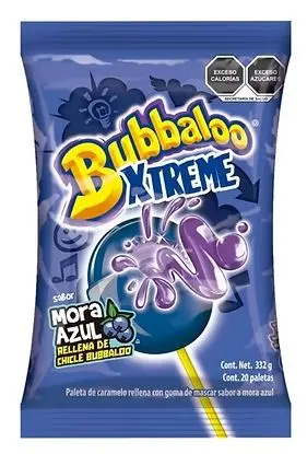 PALETA BUBBALOO XTREME MOR /20