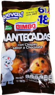 BIMBO MANTECADAS C/CHISPAS C/6