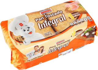 BIMBO PAN TOSTADO INTEGRAL 250