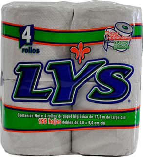 LYS PAPEL PQT C/4 ROLLOS