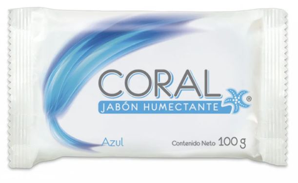 CORAL 100GR JABON AZUL