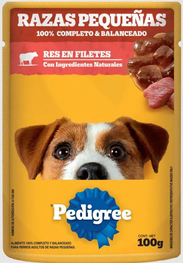 PEDIGREE SOB PEQUES RES  100GR