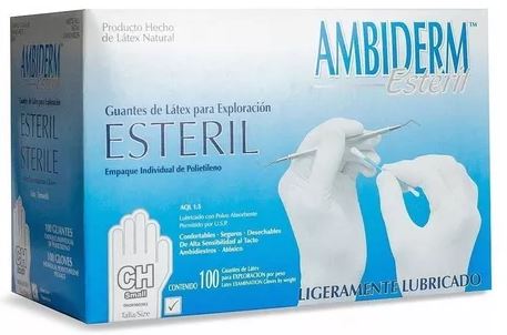 GUANTE AMBIDERM ESTERIL CH 100