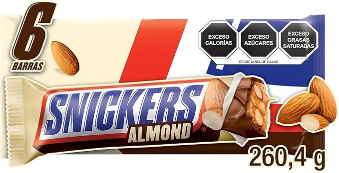 SNICKERS ALMENDRA C/6 BARRAS