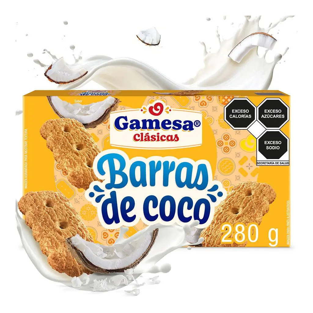 GALLETAS BARRAS DE COCO 280GR
